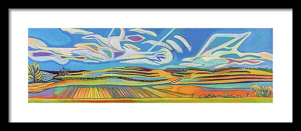 Walthill Contours Panoramic Landscape - Framed Print