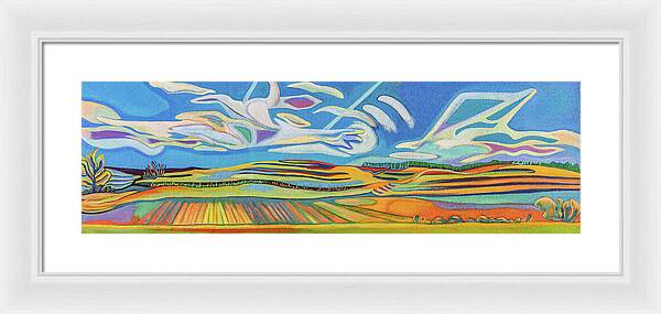 Walthill Contours Panoramic Landscape - Framed Print