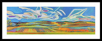 Walthill Contours Panoramic Landscape - Framed Print