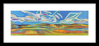 Walthill Contours Panoramic Landscape - Framed Print