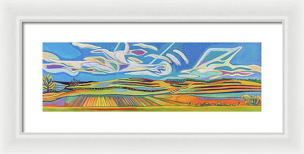 Walthill Contours Panoramic Landscape - Framed Print