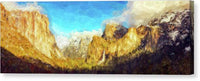 Yosemite Panoramic Abstract 1 - Canvas Print