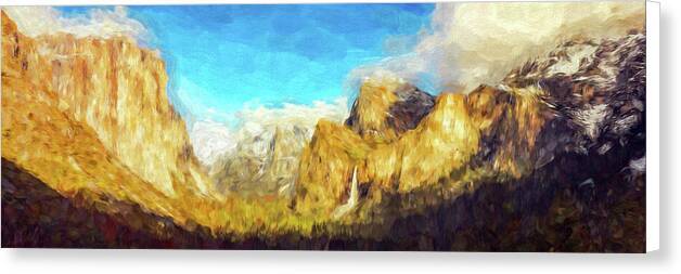 Yosemite Panoramic Abstract 1 - Canvas Print