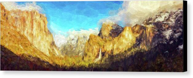 Yosemite Panoramic Abstract 1 - Canvas Print