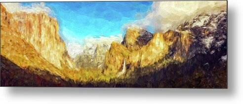 Yosemite Panoramic Abstract 1 - Metal Print