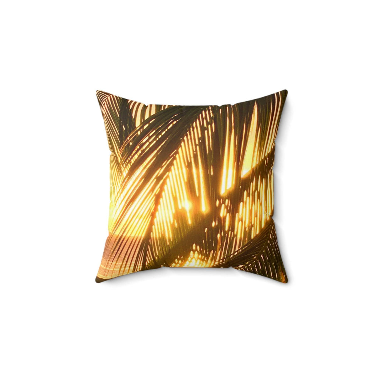 Sunset Palms - Spun Polyester Square Pillow Home Decor 1ArtCollection