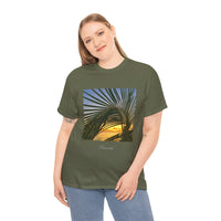 Sunset Palm Arc - Unisex Heavy Cotton Tee