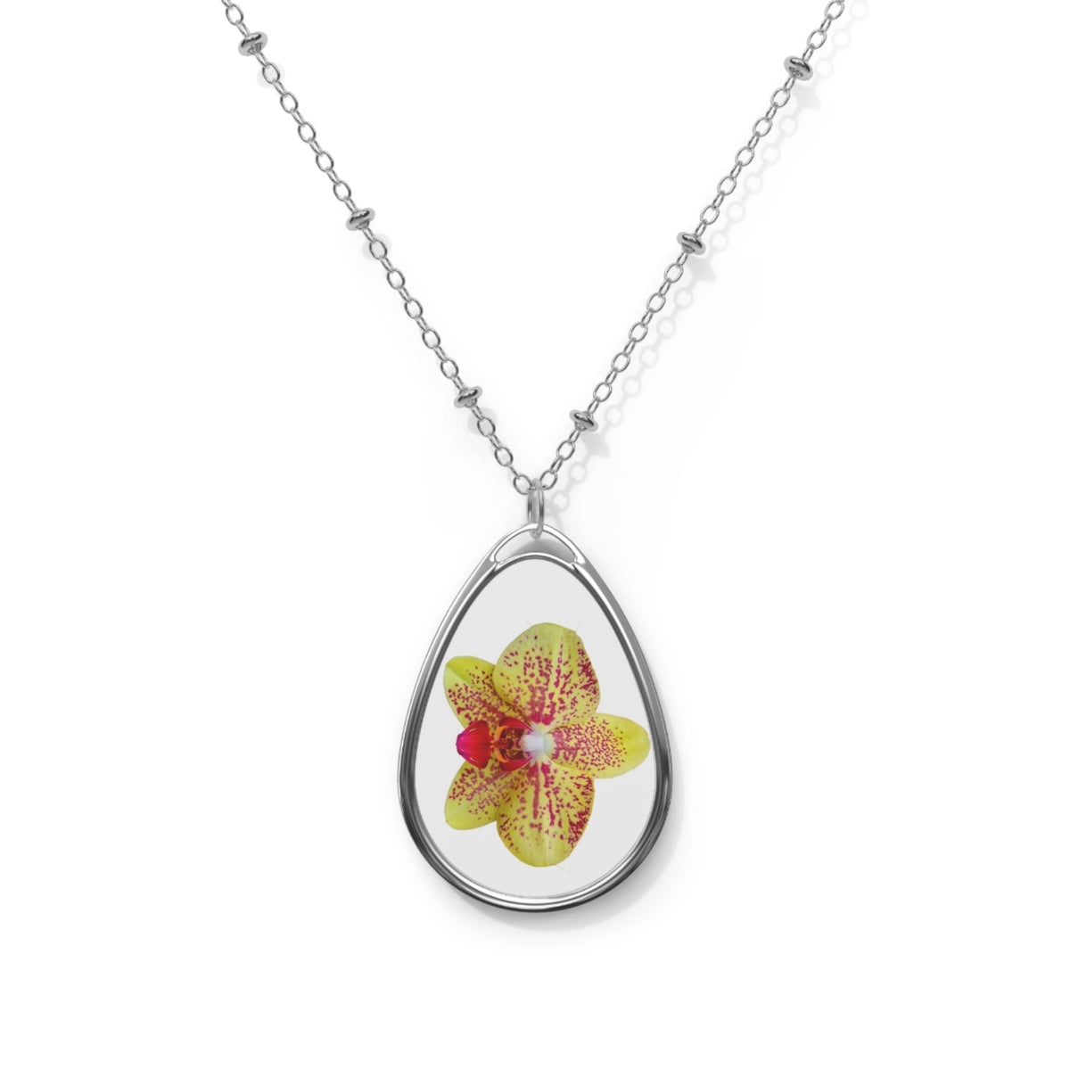 Orchid - Oval Necklace Accessories 1ArtCollection