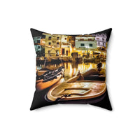 Burano Twilight - Spun Polyester Square Pillow Home Decor 1ArtCollection