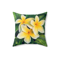 Plumerias - Spun Polyester Square Pillow Home Decor 1ArtCollection