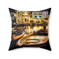 Burano Twilight - Spun Polyester Square Pillow Home Decor 1ArtCollection