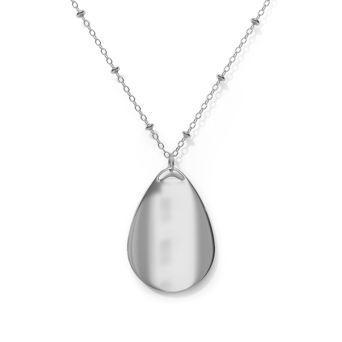 Raindrop on Ti - Oval Necklace Accessories 1ArtCollection