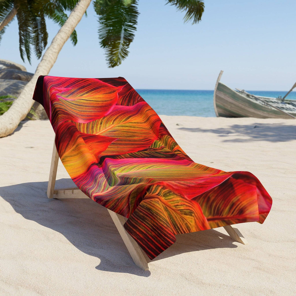 Tropi-canna Glow - Beach Towel Home Decor 1ArtCollection