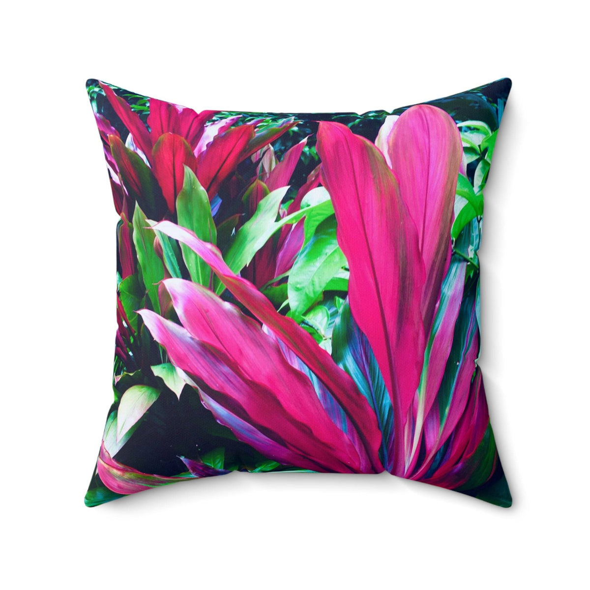 Haiku Ti Leaves Design - Spun Polyester Square Pillow Home Decor 1ArtCollection