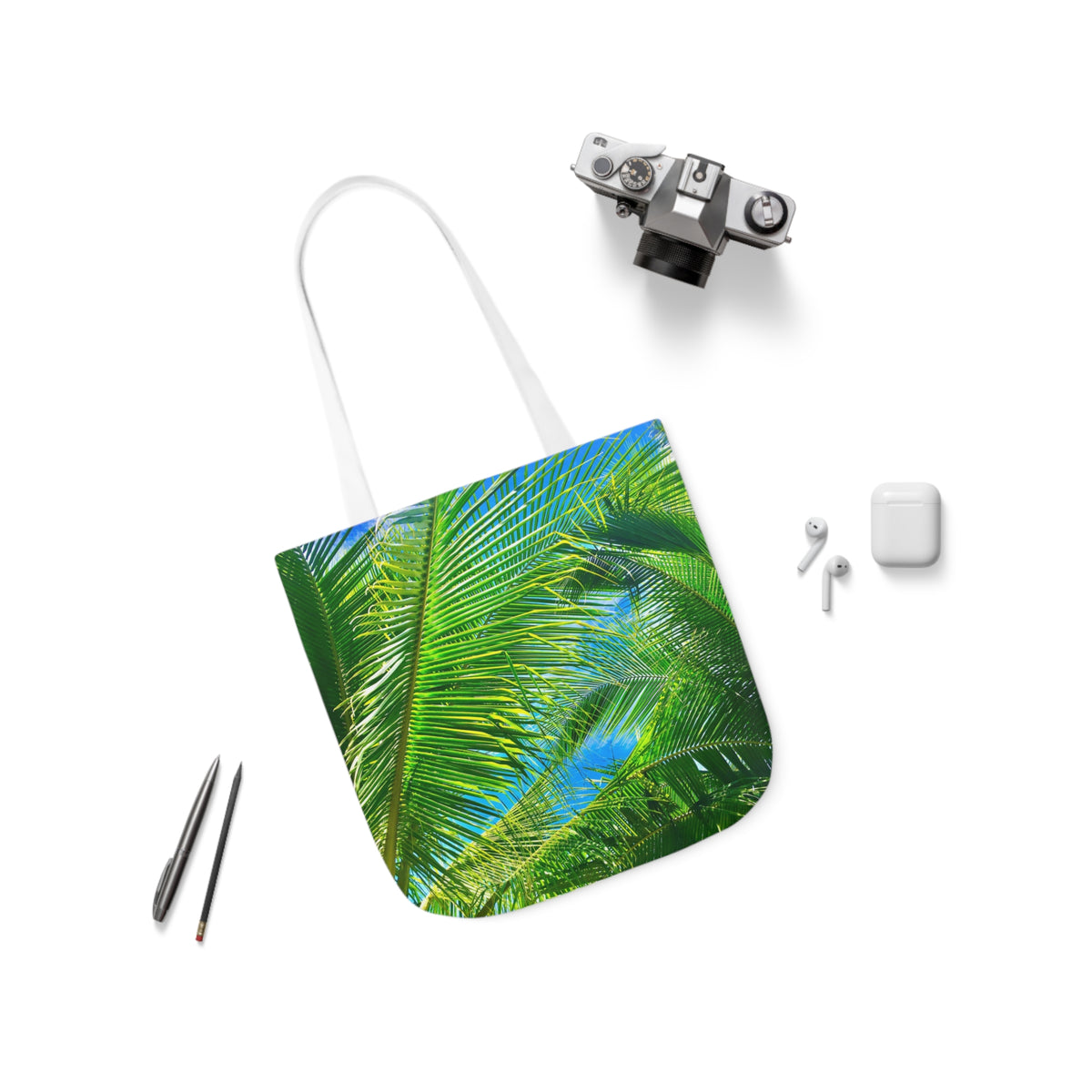 Tropical Breeze - Polyester Canvas Tote Bag (AOP)