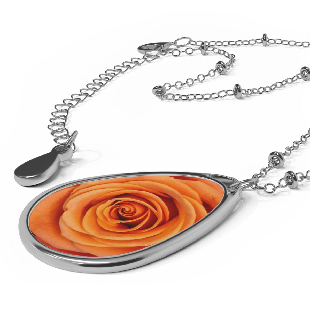 Tropical Rose - Oval Necklace Accessories 1ArtCollection