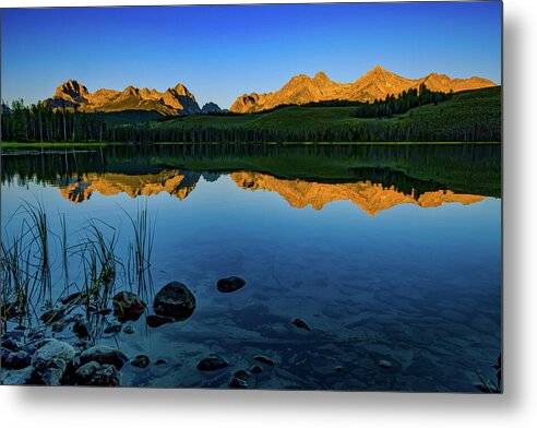 Dawn in the Sawthooth Range 2 - Metal Print