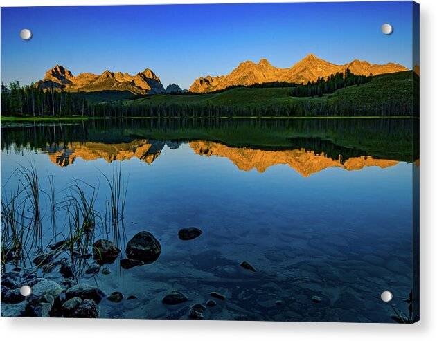 Dawn in the Sawthooth Range 2 - Acrylic Print