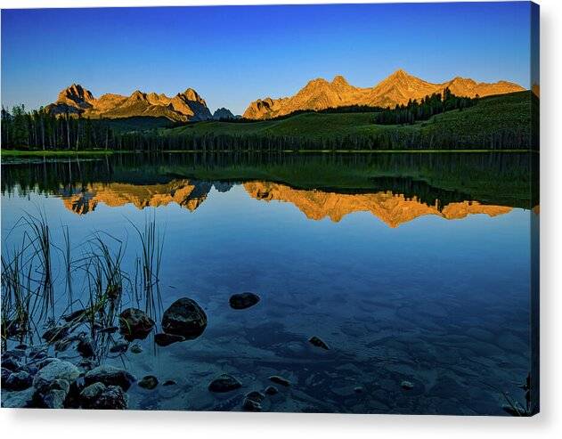 Dawn in the Sawthooth Range 2 - Acrylic Print