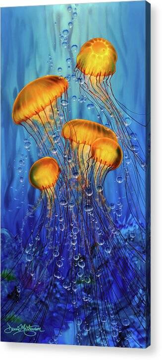 Fantastic 4 Jellyfish 2 - Acrylic Print Acrylic Print 1ArtCollection