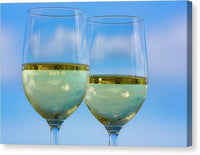 Glasses of white wine 1 - Canvas Print