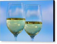 Glasses of white wine 1 - Canvas Print