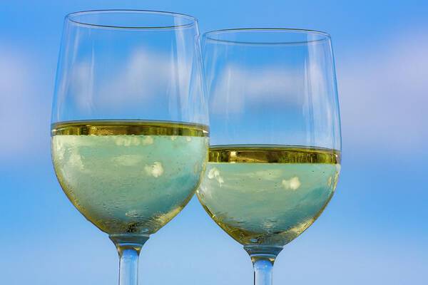 Glasses of white wine 1 - Art Print