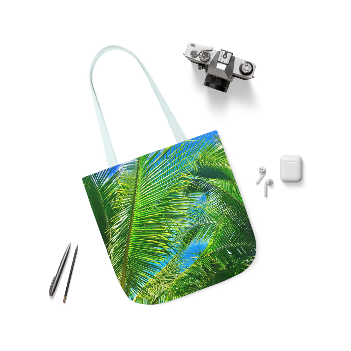 Tropical Breeze - Polyester Canvas Tote Bag (AOP)