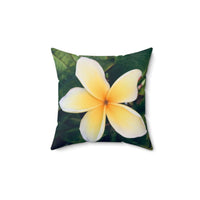 Plumerias - Spun Polyester Square Pillow Home Decor 1ArtCollection