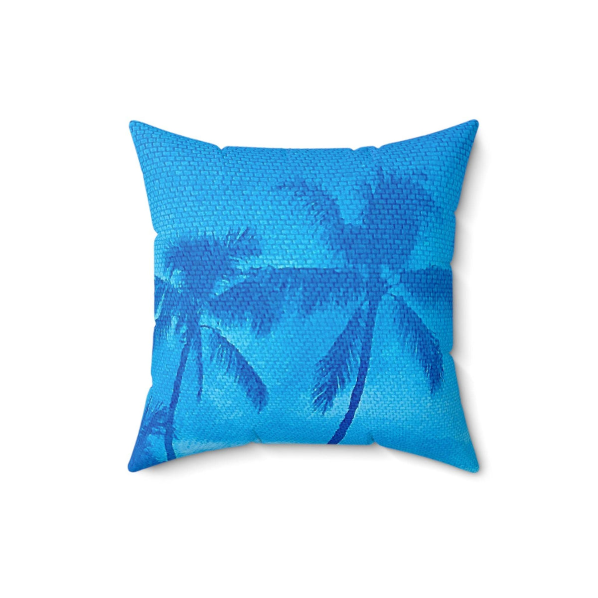 Blue Palms - Spun Polyester Square Pillow Home Decor 1ArtCollection