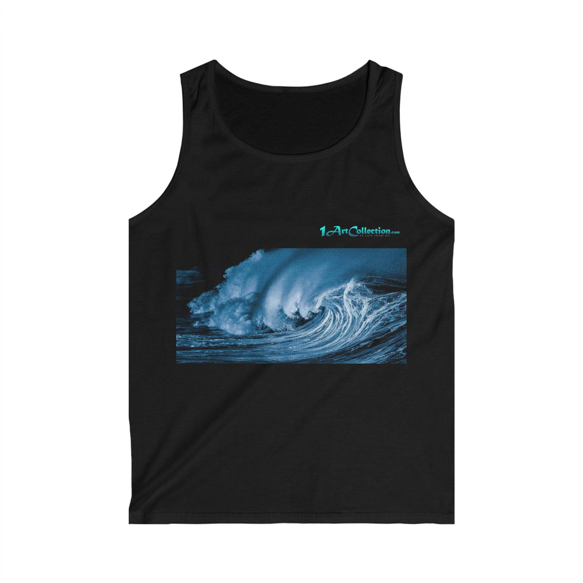 Angry Sea - Men's Softstyle Tank Top Tank Top 1ArtCollection