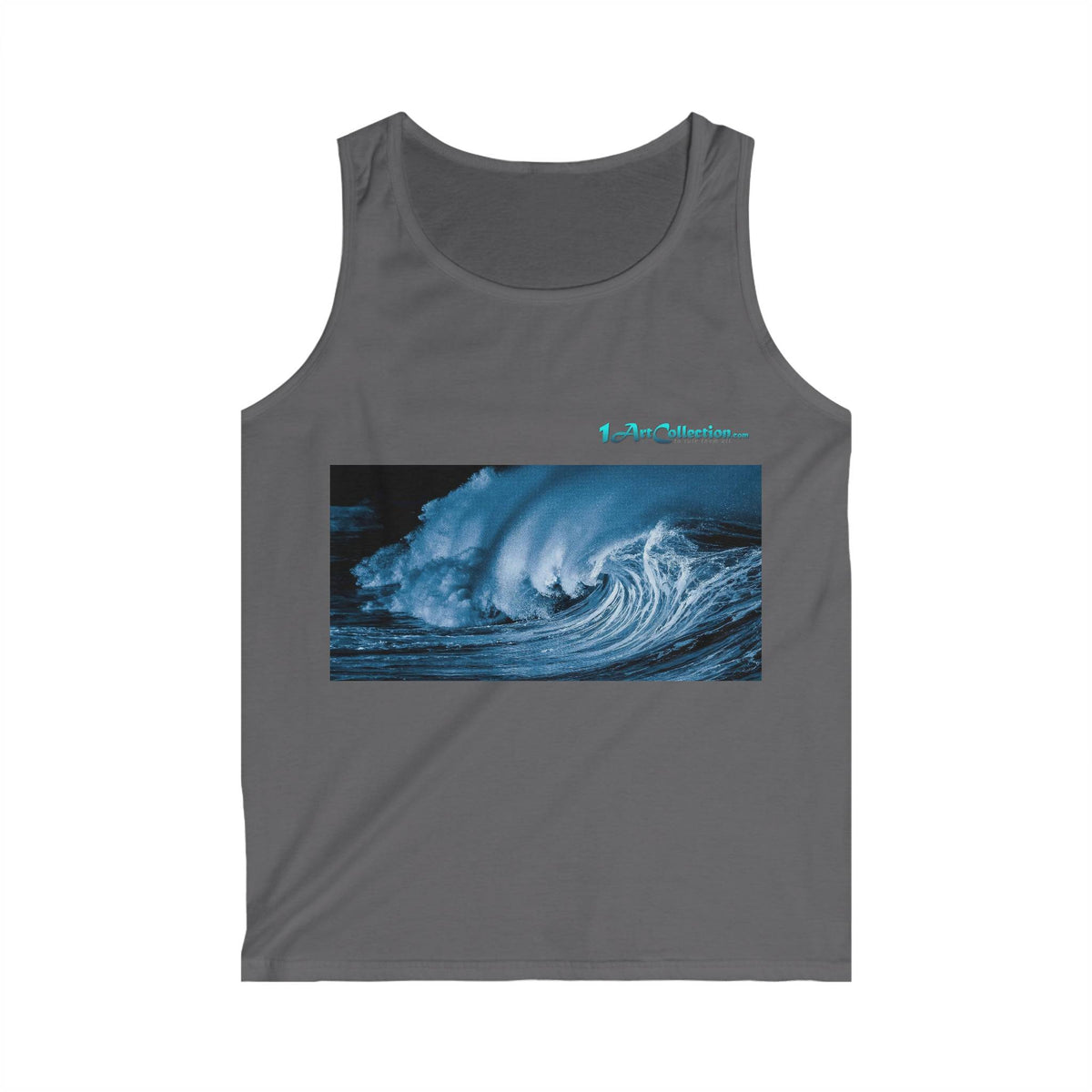 Angry Sea - Men's Softstyle Tank Top Tank Top 1ArtCollection