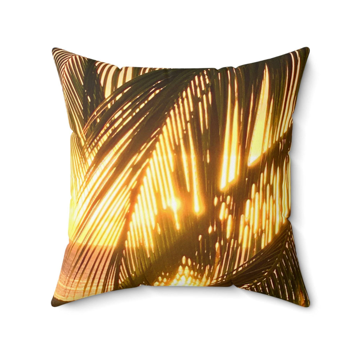 Sunset Palms - Spun Polyester Square Pillow Home Decor 1ArtCollection