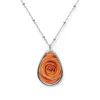 Tropical Rose - Oval Necklace Accessories 1ArtCollection