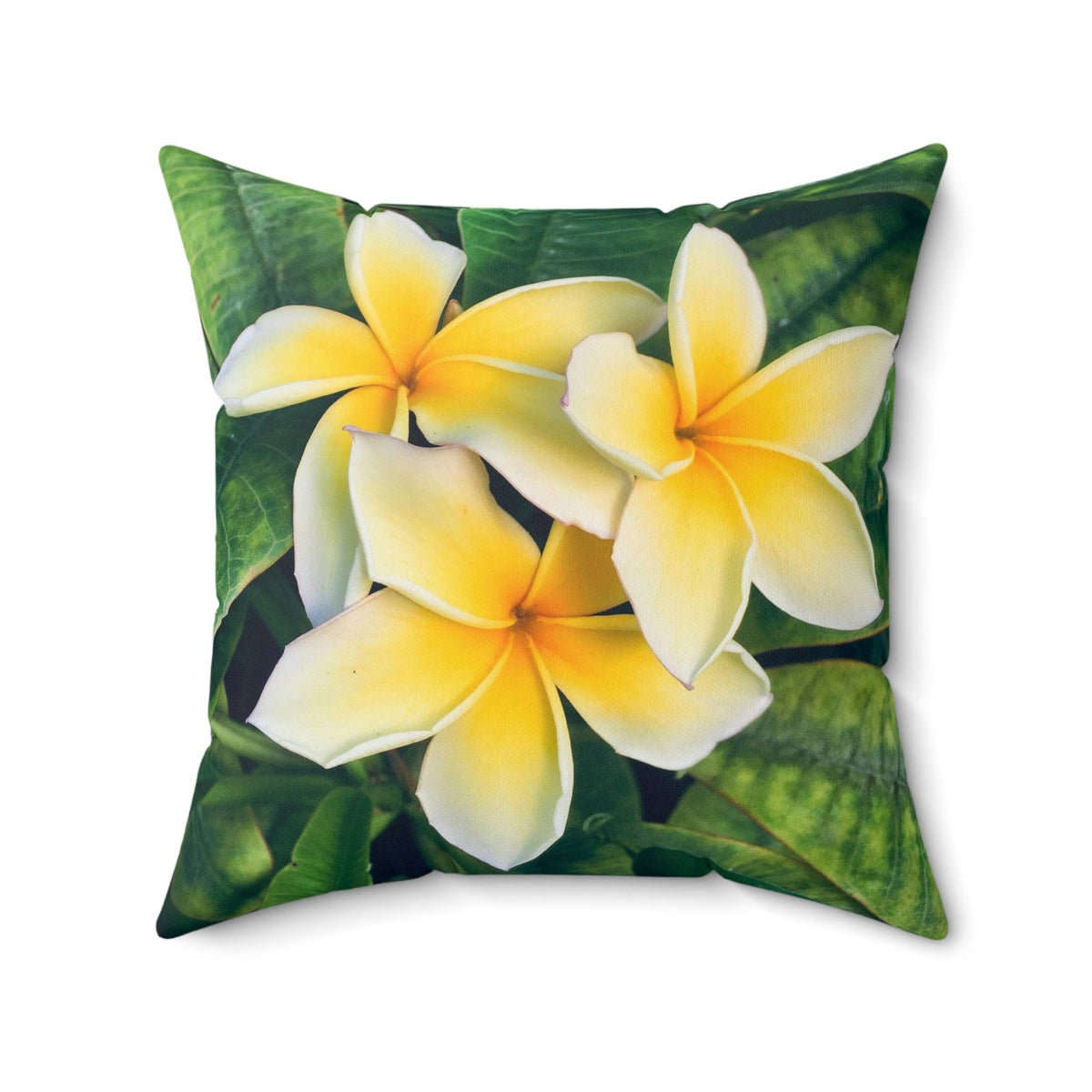 Plumerias - Spun Polyester Square Pillow Home Decor 1ArtCollection