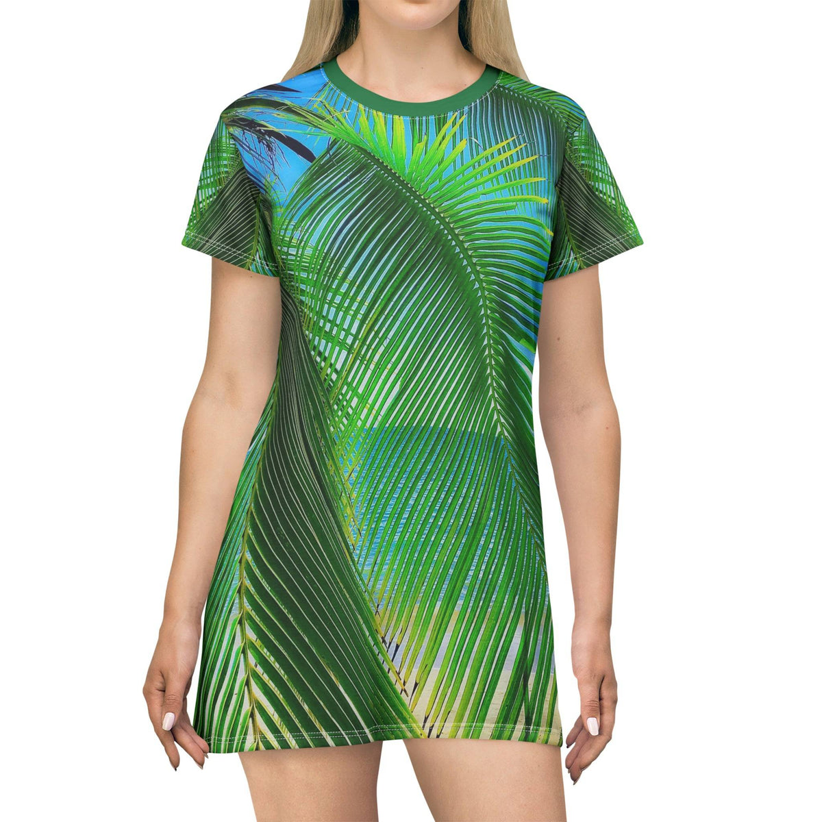 Swaying Palms - T-Shirt Dress (AOP) All Over Prints 1ArtCollection