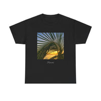 Sunset Palm Arc - Unisex Heavy Cotton Tee