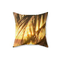 Sunset Palms - Spun Polyester Square Pillow Home Decor 1ArtCollection