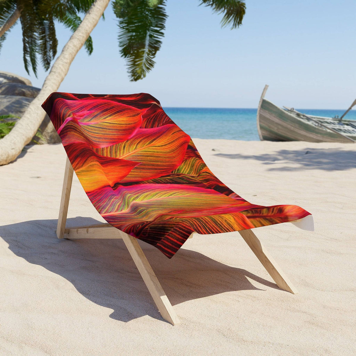 Tropi-canna Glow - Beach Towel Home Decor 1ArtCollection