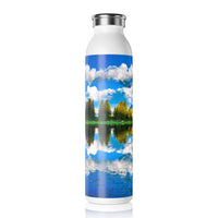 'Mountain Lake' - Slim Water Bottle Mug 1ArtCollection