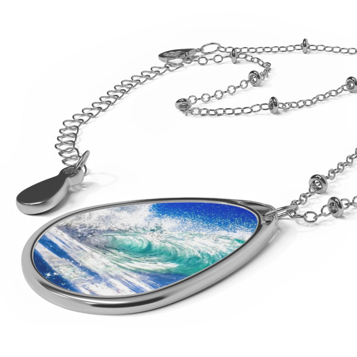 Pacific Sparkle - Oval Necklace Accessories 1ArtCollection