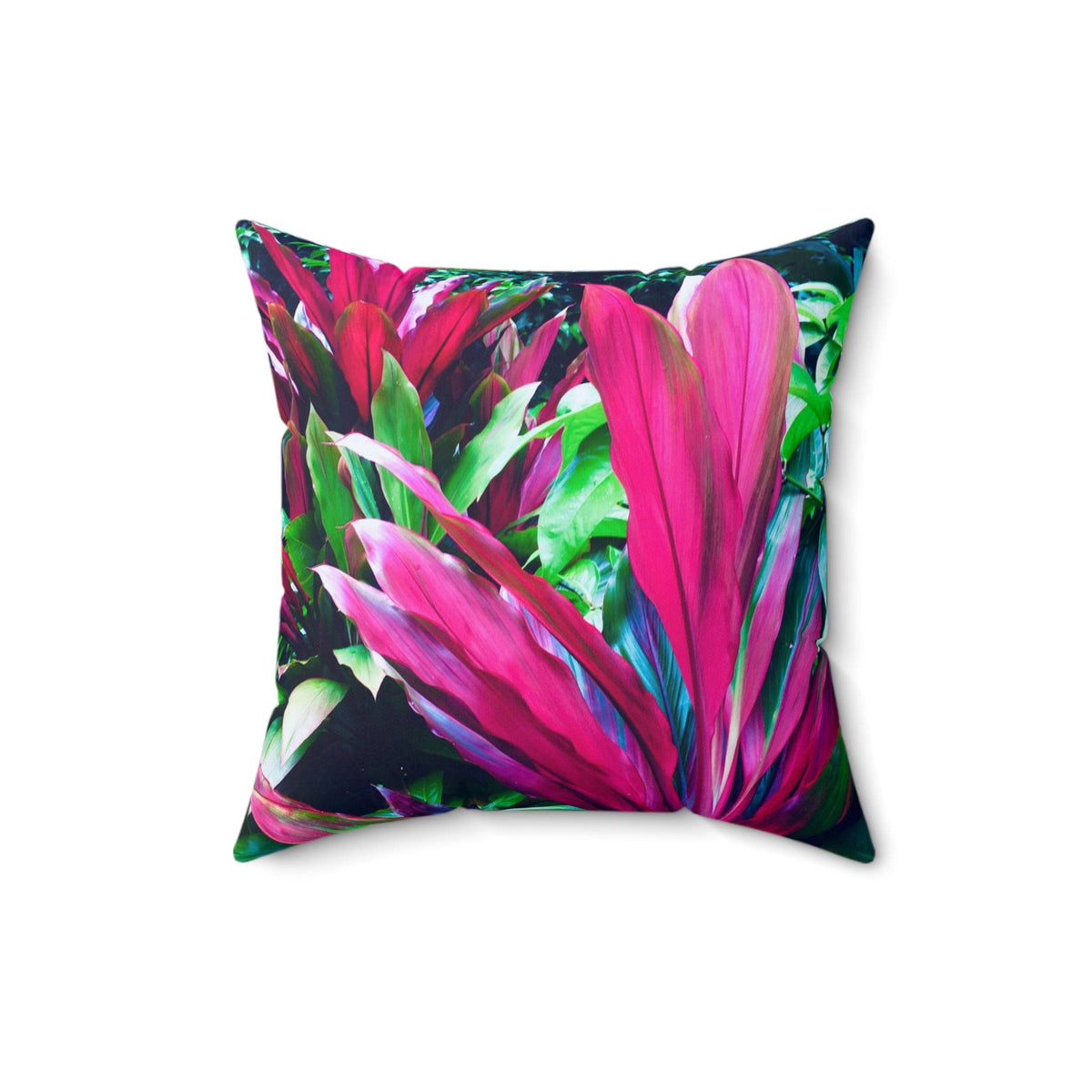 Haiku Ti Leaves Design - Spun Polyester Square Pillow Home Decor 1ArtCollection