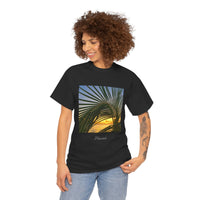 Sunset Palm Arc - Unisex Heavy Cotton Tee