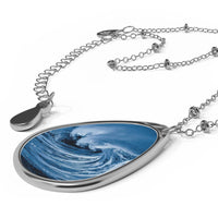 Angry Sea - Oval Necklace Accessories 1ArtCollection