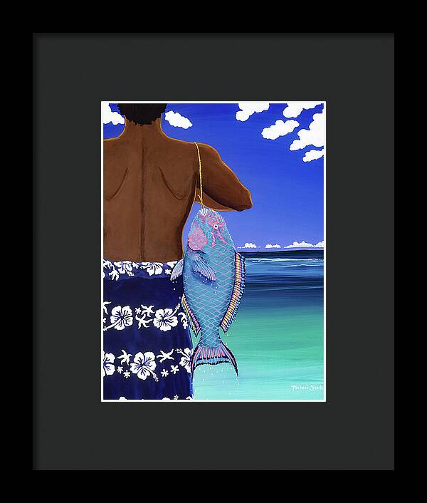 A Parrotfish for Leilani - Framed Print