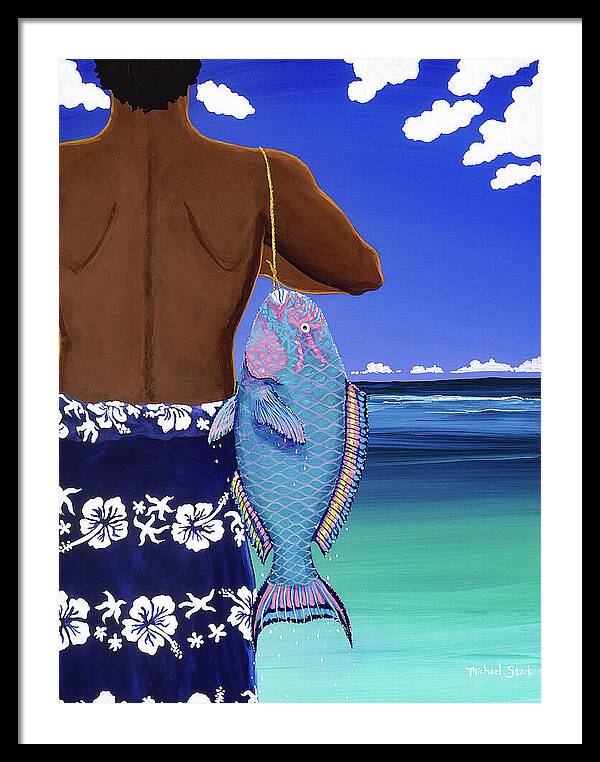 A Parrotfish for Leilani - Framed Print