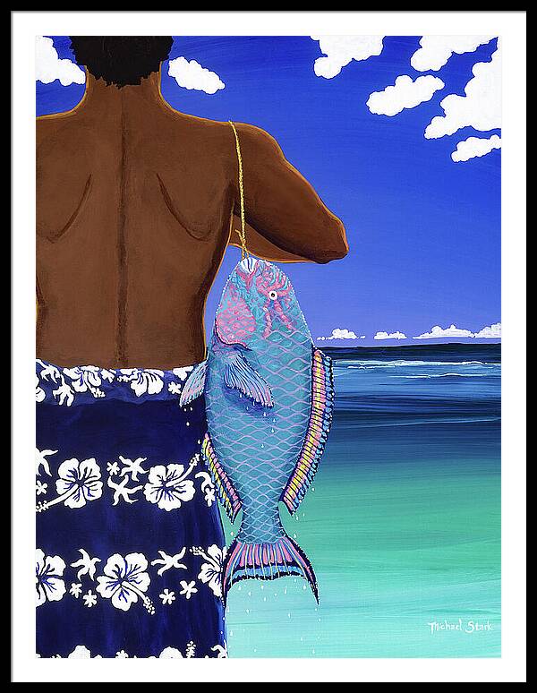 A Parrotfish for Leilani - Framed Print