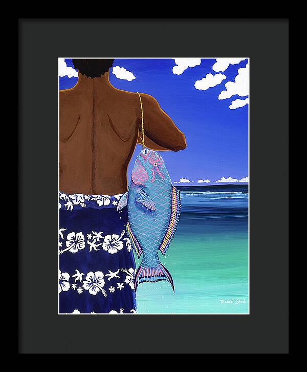 A Parrotfish for Leilani - Framed Print