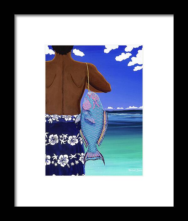 A Parrotfish for Leilani - Framed Print