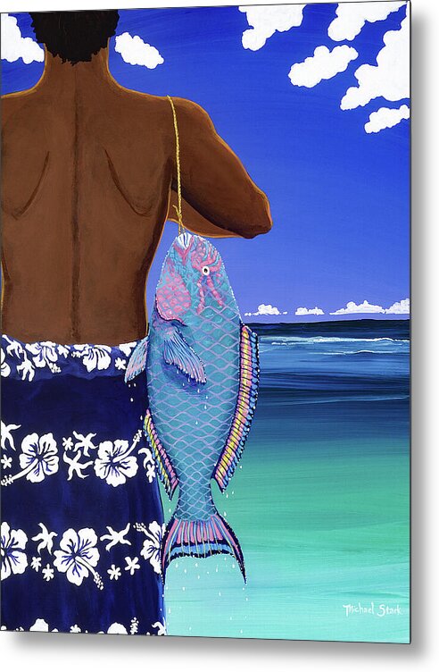 A Parrotfish for Leilani - Metal Print